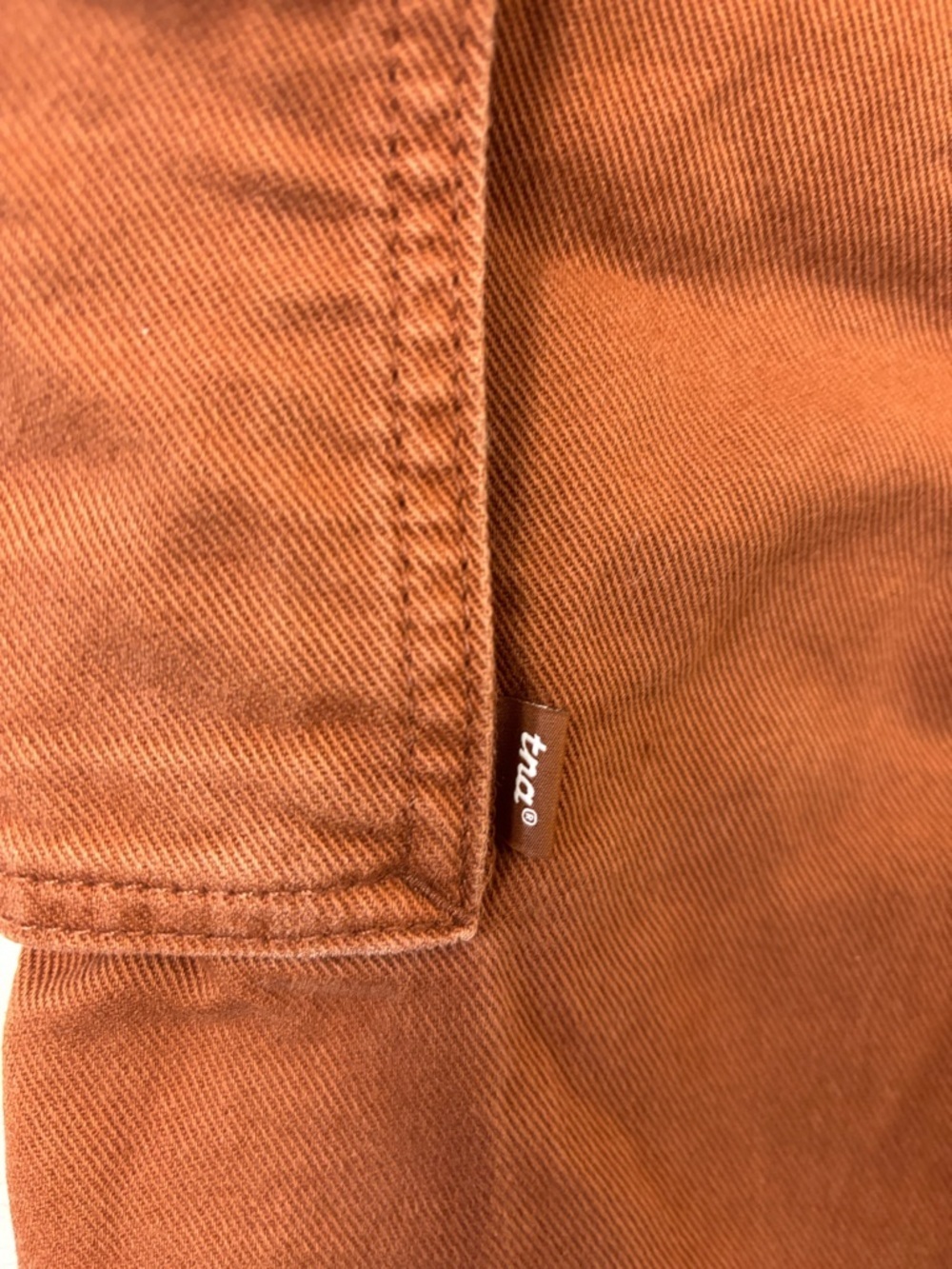 Aritzia TNA Troop Cargo Pant in Garment Dyed Warm Umber 00 - MidRise 100% Cotton - Picture 7 of 12